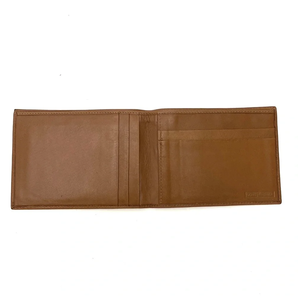 Flavi Vismano Men's Tan Bi-Fold Italian Leather Wallet